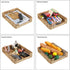 BTSKY Multipurpose A4 File Tray, Natural Water Hyacinth Desk Organizer for Letter Size Documents, Office, Bathroom