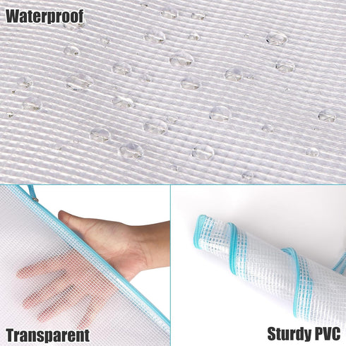 EOOUT 56pcs Mesh Zipper Pouch, Durable Organization Pouches for Puzzle Storage, Letter Size, A4 Size for Office Supplies