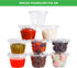 Galashield 100 Sets 1 oz Small Plastic Containers with Lids, Disposable Portion Cups for Sauce and Dressing