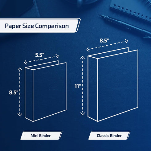 Davis Group Premium Easyview Junior Binder, 1-Inch Mini Binder, Clear-View 3-Ring for School, Office, Black, Made in