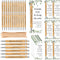 Yeaqee 72 Sets Employee Appreciation Gifts Bulk, Thank You Gift Office Bamboo Pen with Inspirational Cards, Christmas