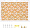 Decorative Cork Board with White Floral Print, Framed Bulletin Board for Office School Bedroom Dorm Room with Pins