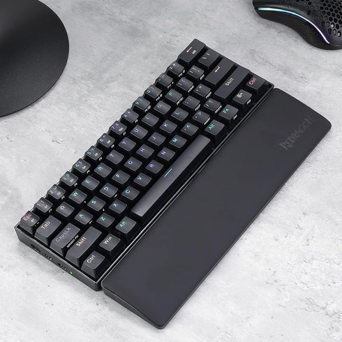 P035 60% 61 11.38 2.87 0.78 inch (20mm) Redragon Meteor S Computer Keyboard Wrist Rest Pad, Ergonomic Soft Memory Foam