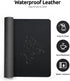 YSAGi Leather Desk Pad Protector, Large Non-Slip PU Leather Desk Blotter for Office and Home, Black