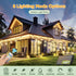 100FT ST38 Bulbs, Solar String Lights Outdoor Waterproof with Remote & Timer, LED Shatterproof USB & Solar Powered