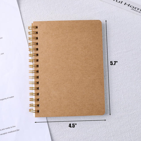 Koogel 4PCS Mini Spiral Notebooks, 4.5x 5.7inch Small Blank Pocket Notebooks for School Office Note Taking