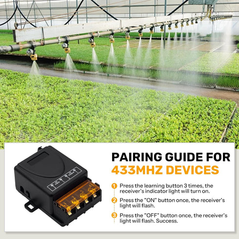 12v DC12V/24V/48V/72V 30A 328ft Remote Control Switch, Relay RF Control Switch with Long Range for Anti-Theft Alarms