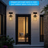 11.4" Solar Porch Lights Outdoor - Waterproof Wall Lanterns Solar Lights with Auto On/Off, Large Solar Panel - Exterior