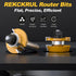 2PCS Set, 1/2 Inch Set (3/8 Inch 7/8 Inch Bevel Shaker Rail and Stile Router Bit Carbide-Tipped Cabinet Door Router Bit