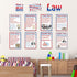 party greeting 11pcs American Bill and Law Bulletin Board Set, US Government History Decor for Middle School Classroom