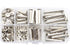 LBY 120pcs Chicago Screws Binding Screw Posts, M5 x 10/15/20/25/30/35mm Assortment Kit for Leather Repair