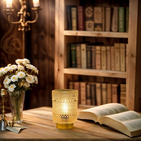 MiuBrty Battery Operated Lamp with Auto-Off Timer, Cordless Table Night Light for Bedroom & Entryway, Portable LED Lamp