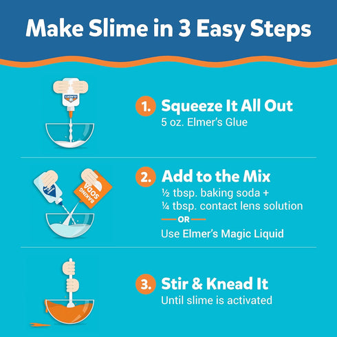 Elmers Liquid School Glue, Slime Glue & Craft Glue | Washable, 4 Ounces Each, Great for Making Slime, 12 Count
