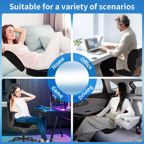 assountgh Tailbone&Sciatica Seat Cushion &Office Chair Cushion,Lumbar Support Pillow for Office Chair,Ergonomic Memory