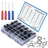 BUSY-CORNER 1299 Pieces O-Ring Kit with 4 PCS O Ring Pick & Installation Tools, 30 Metric Sizes Nitrile Rubber