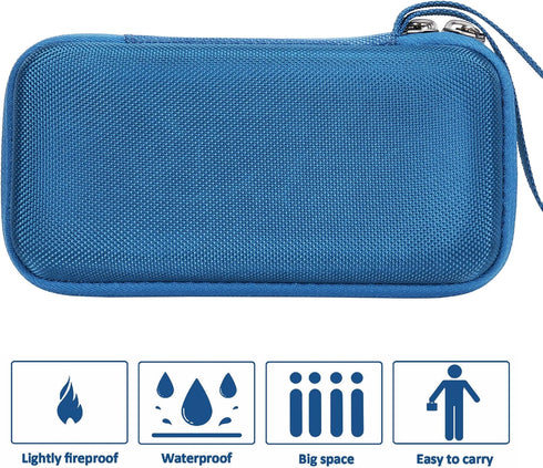 Khanka Hard Travel Case for Texas Instruments TI-30XIIS Scientific Calculator, Case Only (Blue Accents)