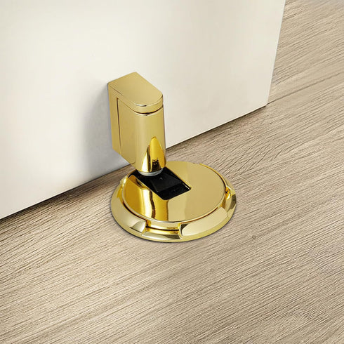 Windproof Door Stopper, Heavy Duty Floor Door Stop to Keep Door Open, No Drilling with Screws and 3M Adhesive