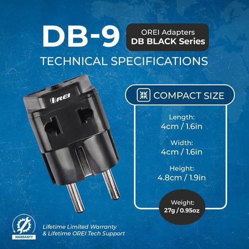 OREI European Adapter Plug, Travel Adapter for Europe Schuko Countries 2 in 1, 4 Pack for Germany, France, Spain