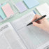 BAYTORY 200 Sheets Glitter Transparent Sticky Notes, 3 * 3 inch, Clear Soft Pastel Memo Pads for Office, School
