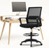 Ergonomic Drafting Chair, Tall Office Chair with Flip-up Armrests, Breathable Mesh High Desk Chair with Lumbar Support