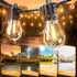 25FT Bulbs, Commercial addlon LED Outdoor String Lights with Edison Shatterproof Heavy-Duty and Weatherproof Strand