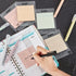 BRYTEFY Pastel Transparent Sticky Notes, Set of 4 Pads 3''x3”, Clear Sticky Tabs, Translucent Page Flags