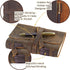 Leather Bound Journal - Handmade Gift Set with Genuine Leather Bookmark and Stylish Pen, 300 Pages, 8x6"