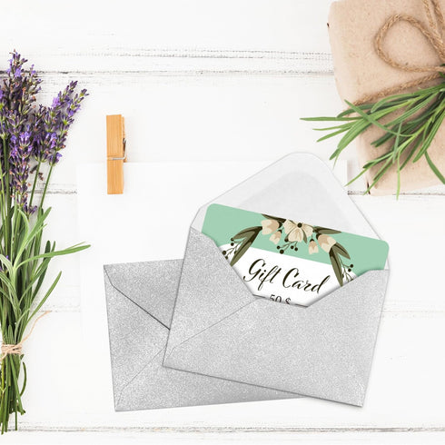 Gift Card Envelopes - 100-Count Mini Paper Business Card Envelopes, Bulk Tiny Envelope Pockets for Small Note Cards,