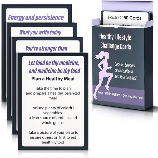 Generic Affirmation Cards for Self-Love | New Year Glow-Up Challenge Cards | 50-Day