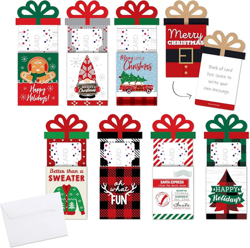 Big Dot of Happiness Assorted Red and Green Holiday Cards, Christmas Money