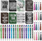 PerKoop 48 Pcs Inspirational Gifts Set, Bulk Motivational Notepads, Ballpoint Pens, Keychains for Teachers and Parties