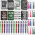 PerKoop 48 Pcs Inspirational Gifts Set, Bulk Motivational Notepads, Ballpoint Pens, Keychains for Teachers and Parties