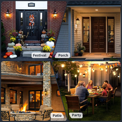 Upgraded Flame Morsatie LED Flame Light Bulbs, 4 Modes Flickering Light Bulbs with Gravity Sensor, E26 Fire Light Bulb