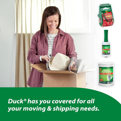 Duck HD Clear Packing Tape Refills, 6 Rolls, Heavy Duty for Shipping and Moving