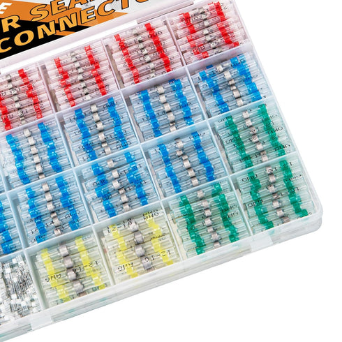 360PCS Solder Seal Wire Connectors, Heat Shrink Self Stick Solderless for Marine Automotive