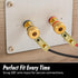 InstallGear 4 AWG Gauge Gold Ring Set Screw Battery Ring Terminals - 4 Pack, 4 Gauge Wire Connectors