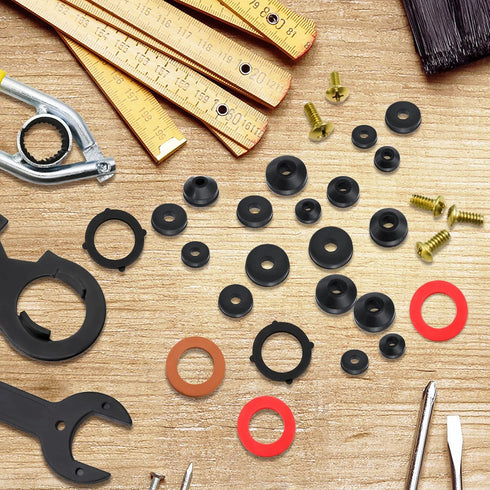 158 Pcs Faucet Rubber Washers and Garden Hose Gasket Assortment Kit for Plumbing and Garden Shower Hose Repair