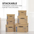 Bankers Box Classic Moving Box 12 Pack Kit, Reinforced Handles, Tape-Free Assembly, 8 Small and 4 Medium Boxes