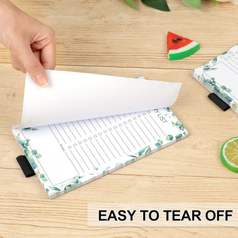 Joyberg 2 PCS Magnetic Grocery List Pads for Fridge, 4.5x7.5 Inches, 60 Pages Per Notepad