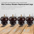 La Vane 3 Inch 4PCS M8 8cm Classic Bun Feet, Solid Wood Furniture Legs with Bolts & Mounting Plates Small Size