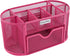 EasyPAG Desk Organizer, Mesh Desktop Office Supplies Caddy with Drawer, Pink