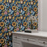 17.5" 393.7" Blue Wallpaper Peel and Stick,Vintage Boho Floral Contact Paper, x Retro Paisley Flower Botanical Wall