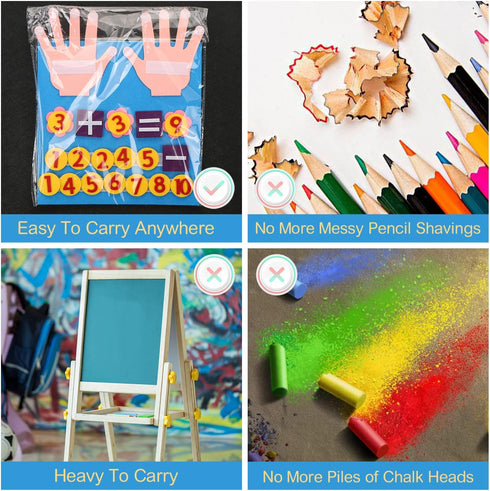 BENOSPACE Counting Felt Board Finger Numbers Toy Educational Learning Supplies Addition Subtraction Manipulatives Math