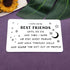 Engraved Metal Wallet Insert Card, Best Friends Gift, Funny Friendship Gift for Birthday Christmas Graduation