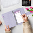 SOUL MAMA Budget Binder with Cash Envelopes - Purple Money Organizer for Cash, A6 Binder for Budgeting