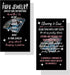 Jewelry Cleaning and Care Cards for Papa, Package of 50, Bling Luminous Silver Diamond Jewelry Care Instructions