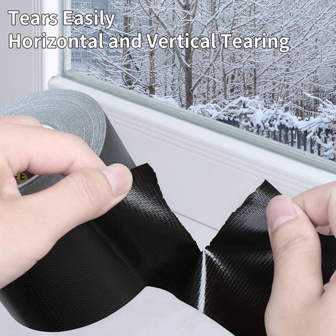 Cloth Duct Window Seal Strip Tape 2.75in x 66FT, Weather Stripping Insulation Tape for Windows and Doors