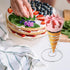 4pcs Beaupretty Stainless Steel Ice Cream Cone Holder Rack, Ice Cream Display Stand for Restaurant Party Buffet, Food