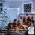 33ft 100 8 JMEXSUSS White Christmas Lights with Remote, LED Battery Operated Christmas Lights, Modes Outdoor Indoor