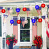 27.8Ft G40 28 Bulbs, 4th 0.6W Red White and Blue Lights String with Shatterproof LED Globe for Memorial Day of July